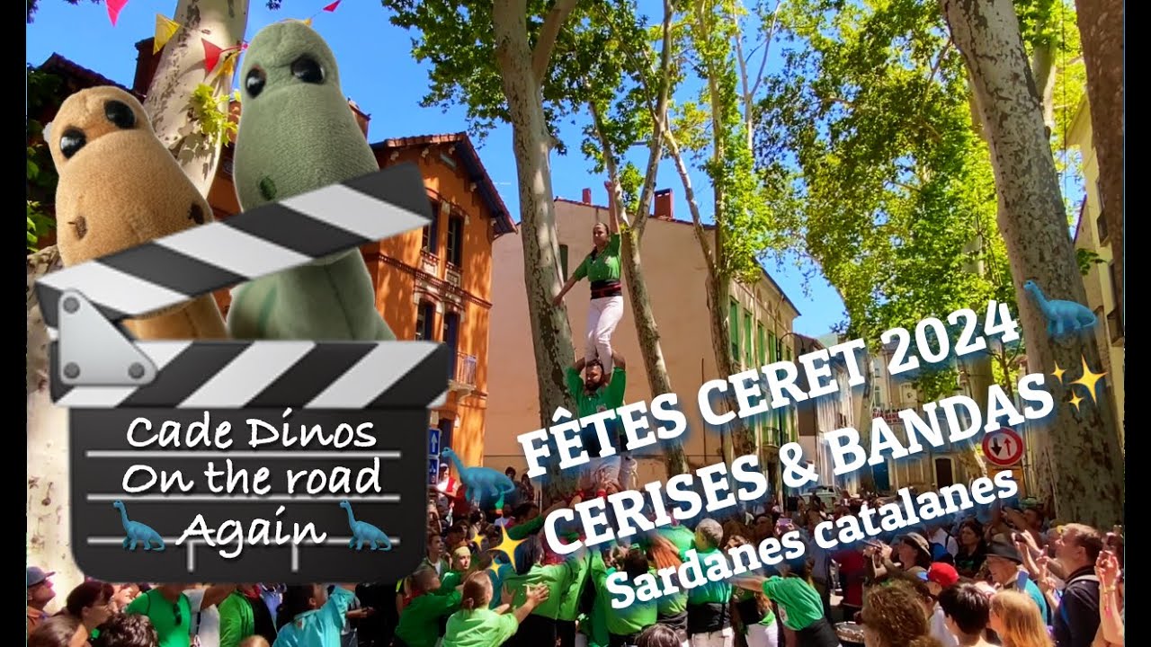CERET 2024 CERISES & BANDAS SARDANE CASTELLERS FESTIVAL CATALAN  CATALUNYA PYRENEES ORIENTALES