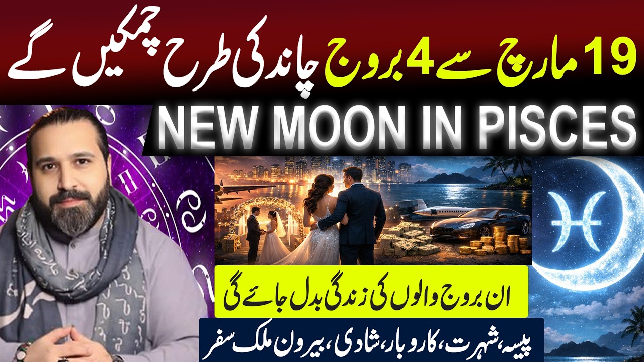 4 Zodiac Signs will shine like the Moon from March 19 | New Moon in Pisces | Mussawar Zanjani