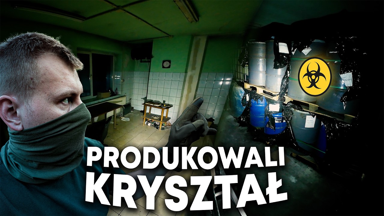 Dziwne zbiorniki i ślady po „zakazanej produkcji” w opuszczonej fabryce