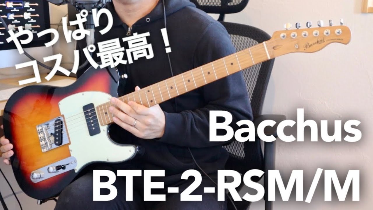 【やっぱりコスパ最高】Bacchus BTE-2-RSM/Mを購入後1年経過したので改めてレビューしてみた【ローステッドメイプル＆P-90搭載のテレキャスタータイプ　バッカスのエレキギター】