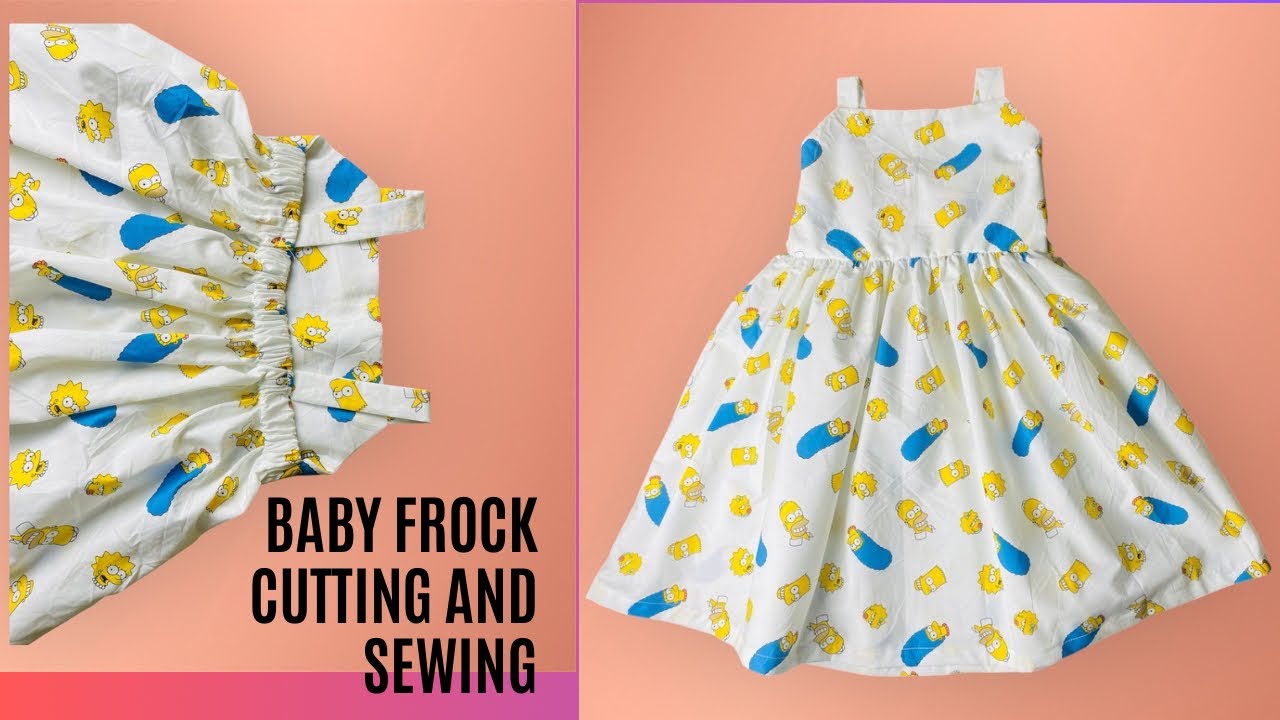 Cut And Sew This Cute Kids Dress In 15minutes||Baby Frock(4-5yrs)