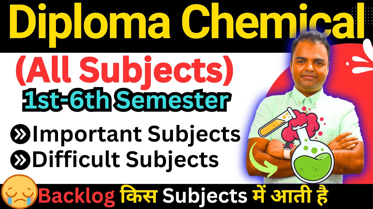 Diploma Chemical Syllabus Subjects, Polytechnic Chemical Syllabus 1st to 3rd Year Syllabus