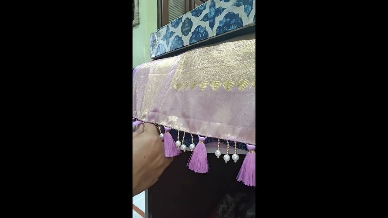 Saree tessle design making #saree kuchu#sarre latkans