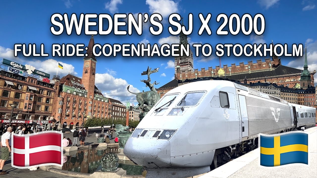 Full Train Ride: Copenhagen to Stockholm across Denmark and Sweden