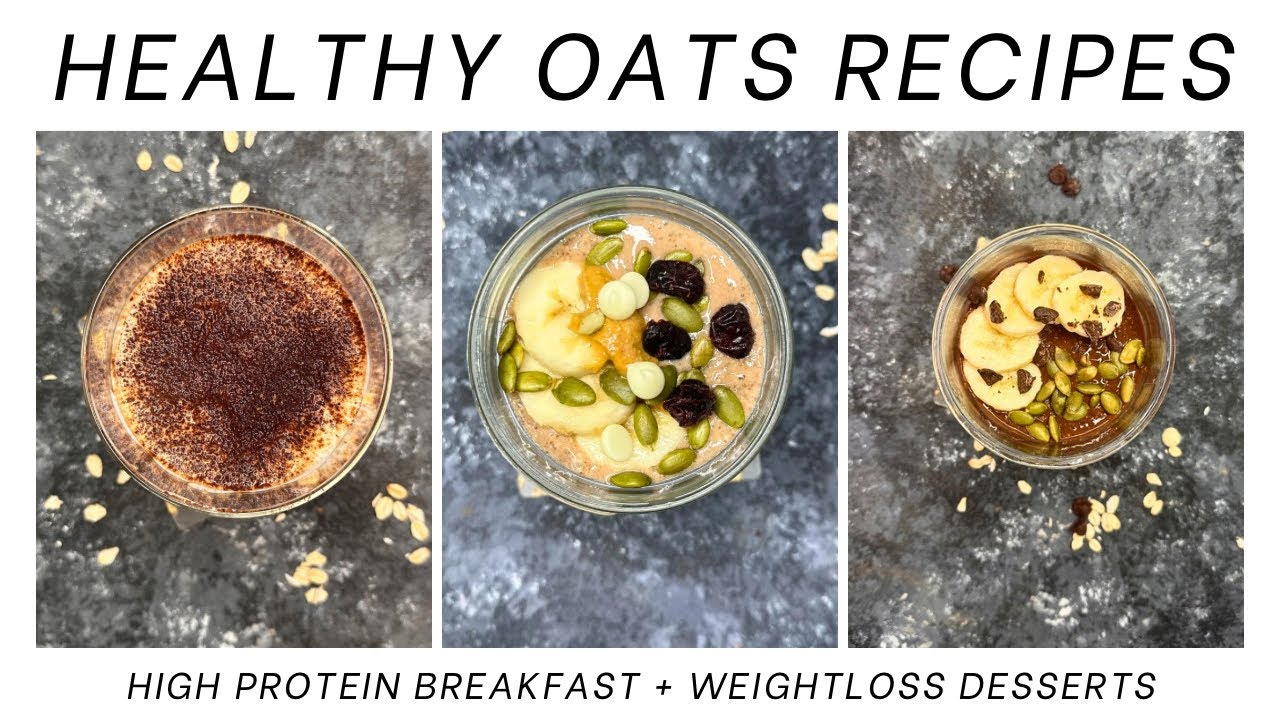 Healthy Oats Recipes | Healthy Dessert Recipe | Weightloss Breakfast Meal Prep | Overnight Oats