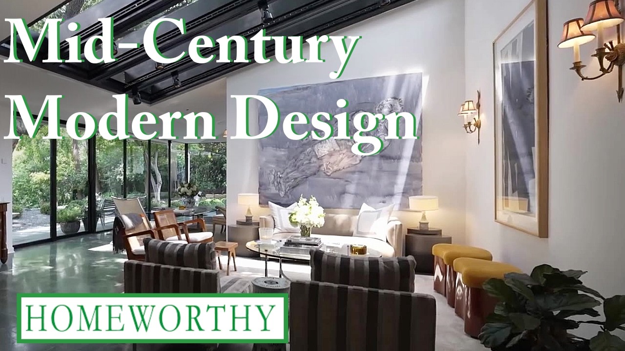MID-CENTURY MODERN INTERIOR DESIGN | Eclectic Artwork and Layered Design