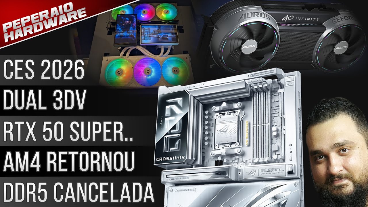 Resumão: Especial CES 2026 / Crise da RAM piora / AM4 Ressurge / ARC B390 / RTX 6000 2087 / 9950x3D2