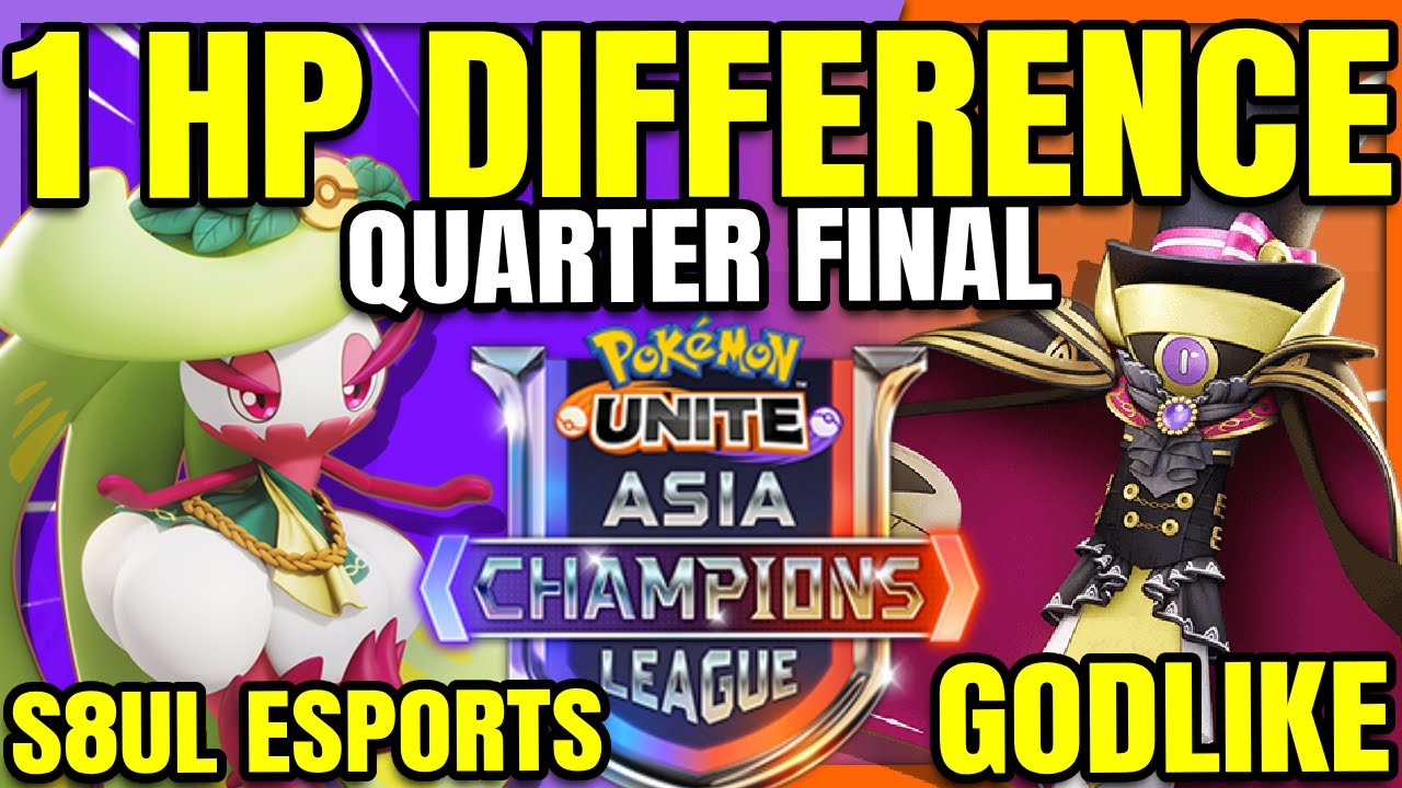 1 HP!!!! S8UL Esports vs Godlike Esports - ACL India | Pokemon Unite
