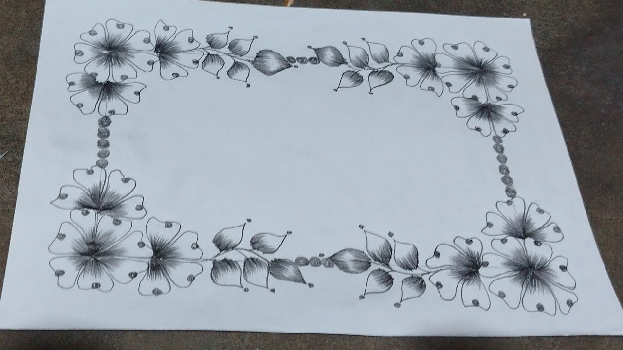 Flower simple project design #project #design#tulasi #pencil #flower #design 