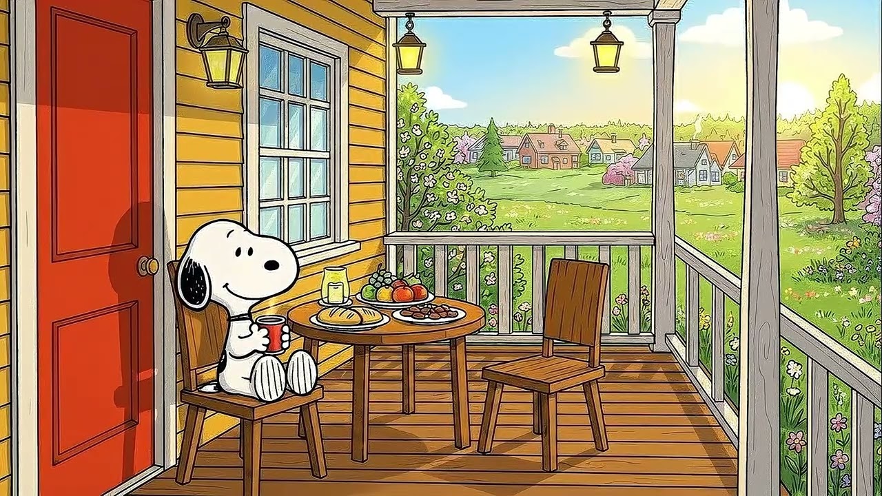 Spring Snoopy Lofi 🌸 Gentle Beats for Study & Relax