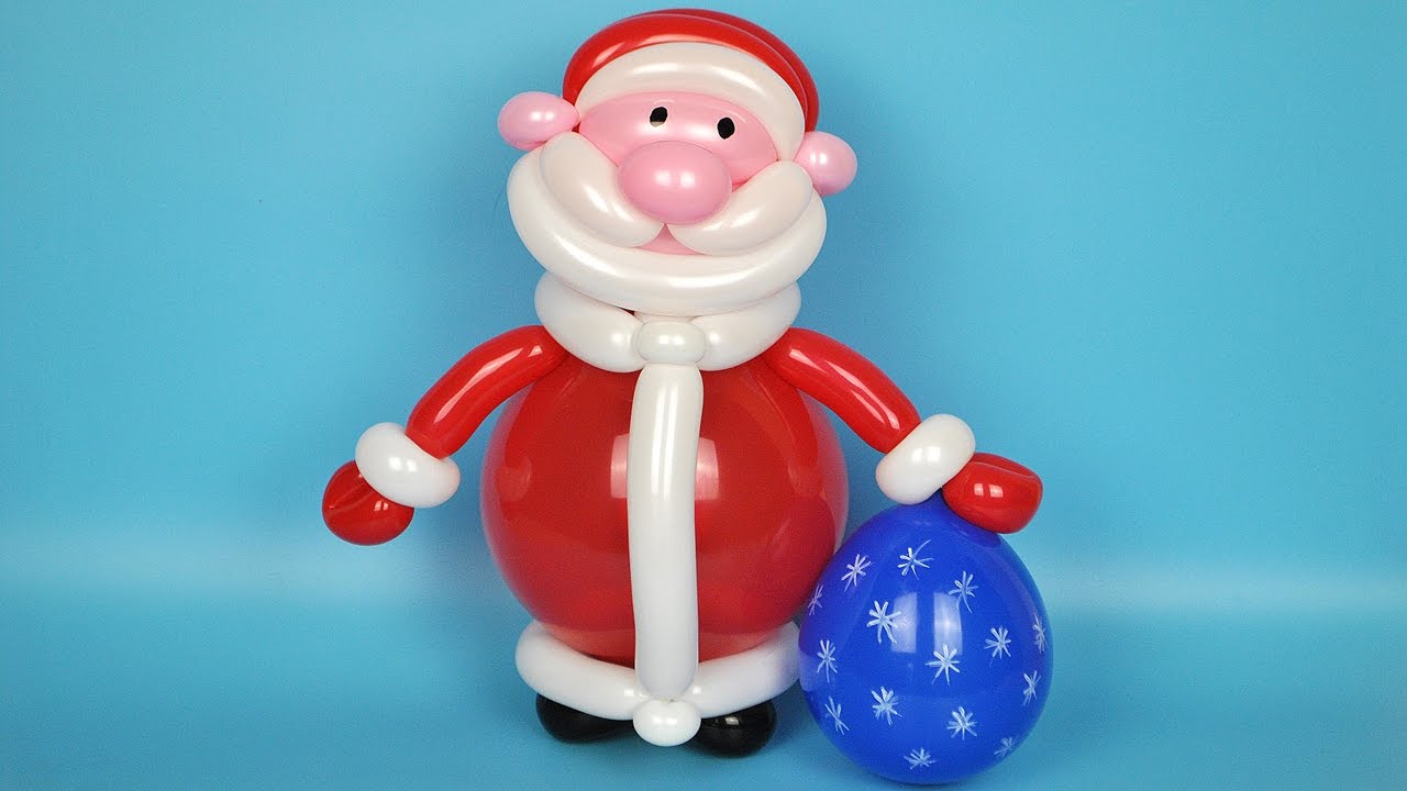 How to make a balloon Santa Claus