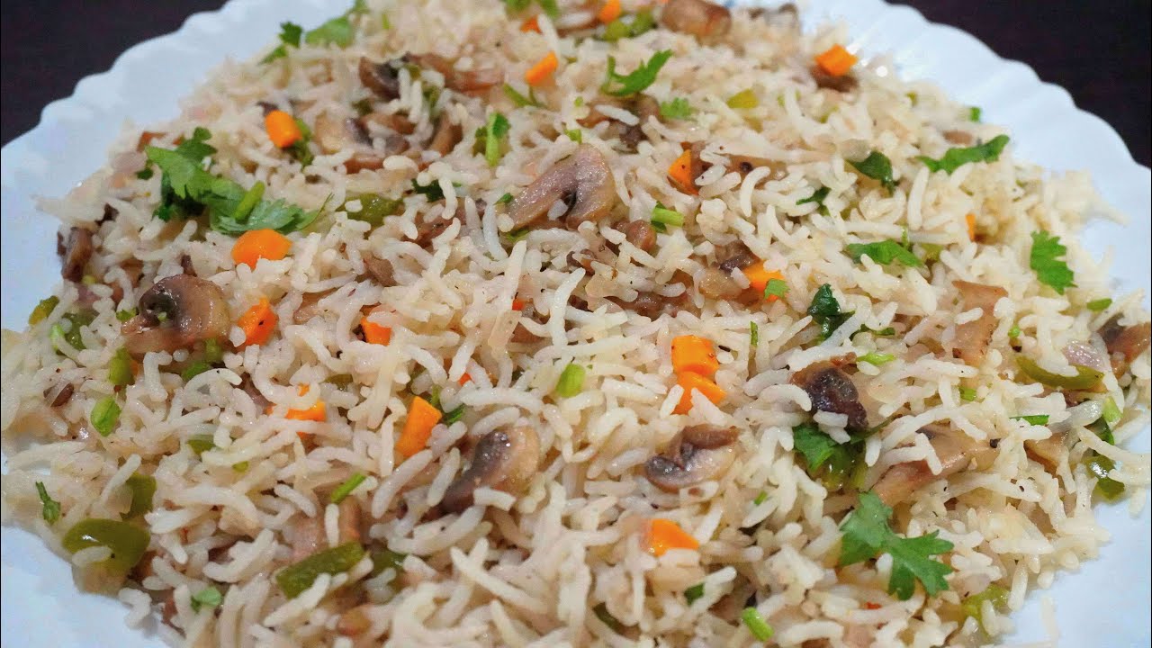Mushroom Fried Rice | Mushroom Rice Recipe | Veg Feast