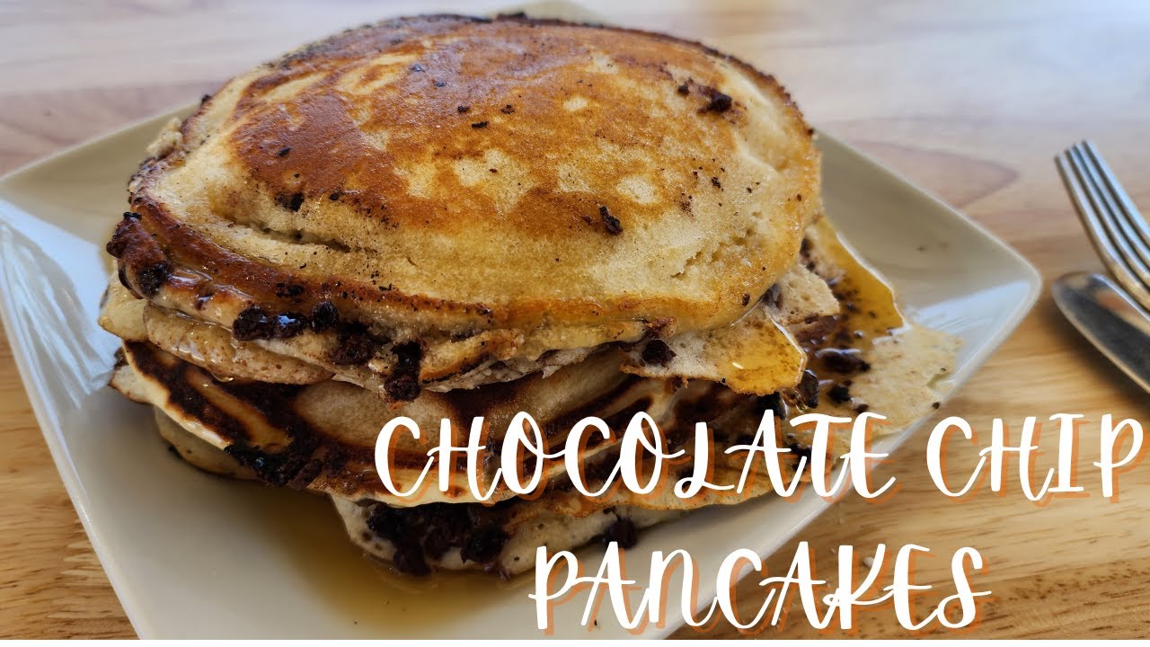 Chocolate Chip Pancakes on the Blackstone Griddle