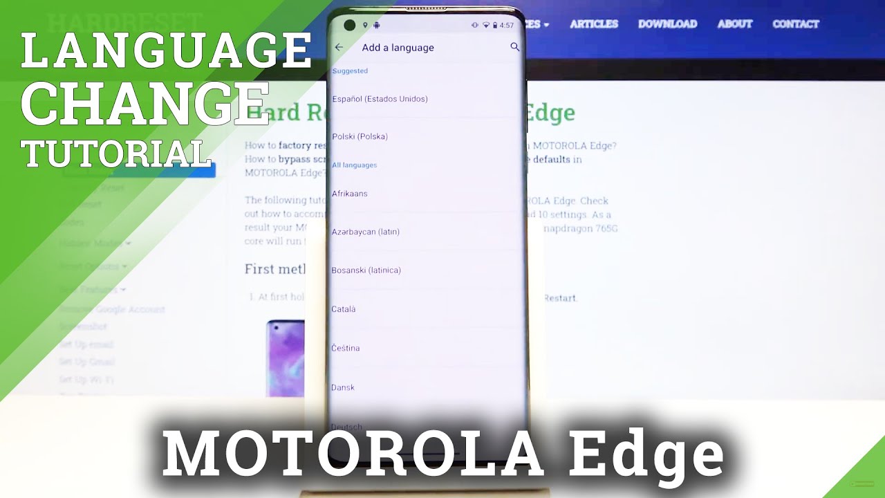 How to Change Language in MOTOROLA Edge