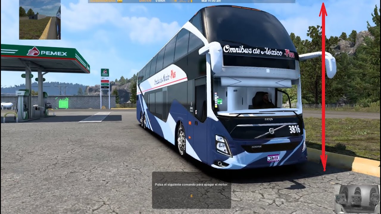 Autobus doble piso Volvo 9800 DD Bocoyna Chihuahua Mapa de Mexico