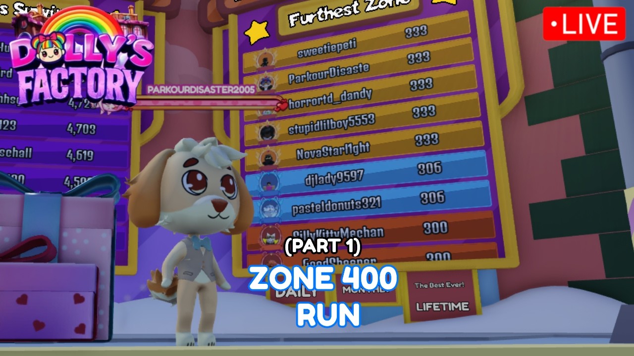 🔴 ZONE 400 RUN WORLD RECORD ATTEMPT WITH @slowak-dw | DOLLY'S FACTORY🧸 (PART 1)