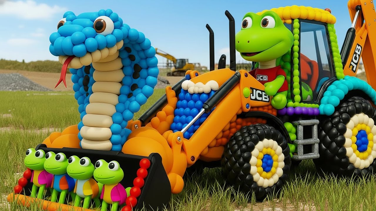 The mascot vibrato assistant JCB and Tractor placed on the football field is popular, co produced