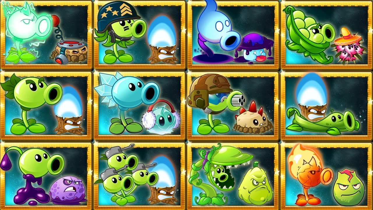 All PEA & Best Support Plants Battlez - Which Pair Plant Best ? - PvZ 2 Team Plant vs Team Plant