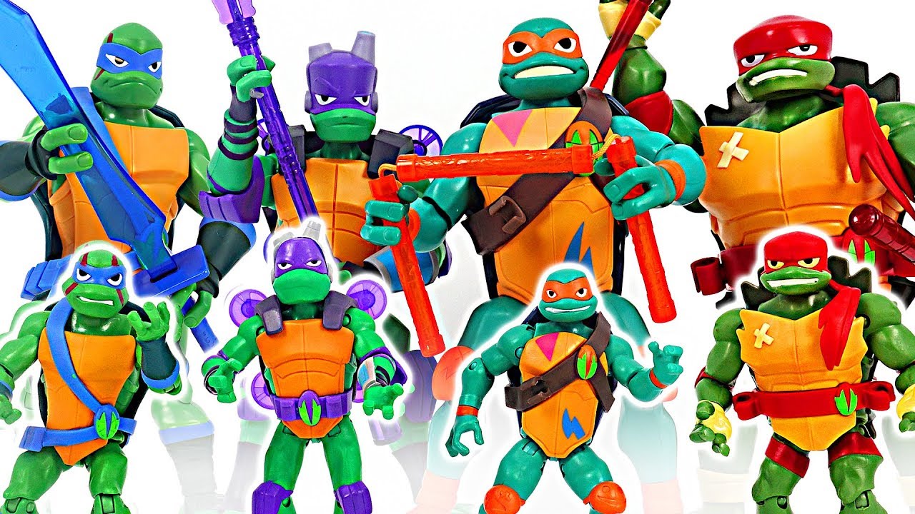 Rise of the Teenage Mutant Ninja Turtle Giant figure transform! Defeat big dinosaurs!#DuDuPopTOY