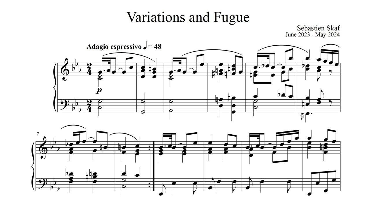 Variations and Fugue in C minor | Original composition