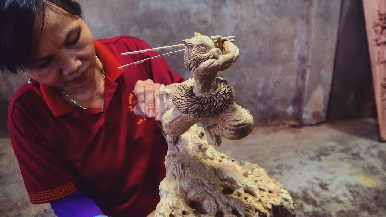 Wood Carving - How to Make DEMON SLAYER Inosuke Out Of Tree | Kimetsu No Yaiba 鬼滅の刃