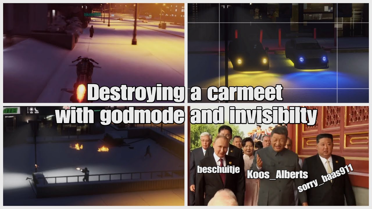 Destroying a carmeet with Godmode and invisibility | GTA Online Griefing | 