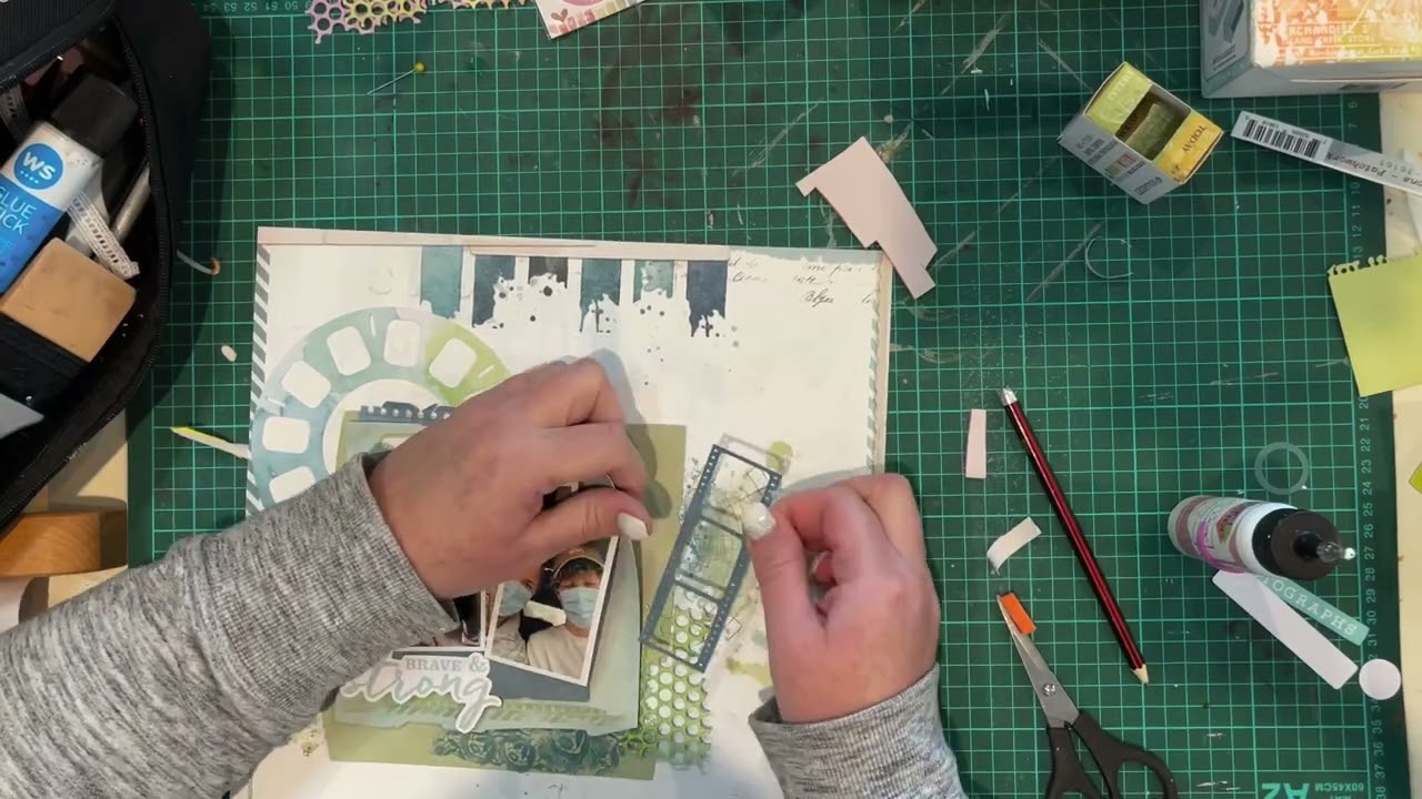 Scrapbooking process video #36 - 49 and Market Spectrum Sherbet collection
