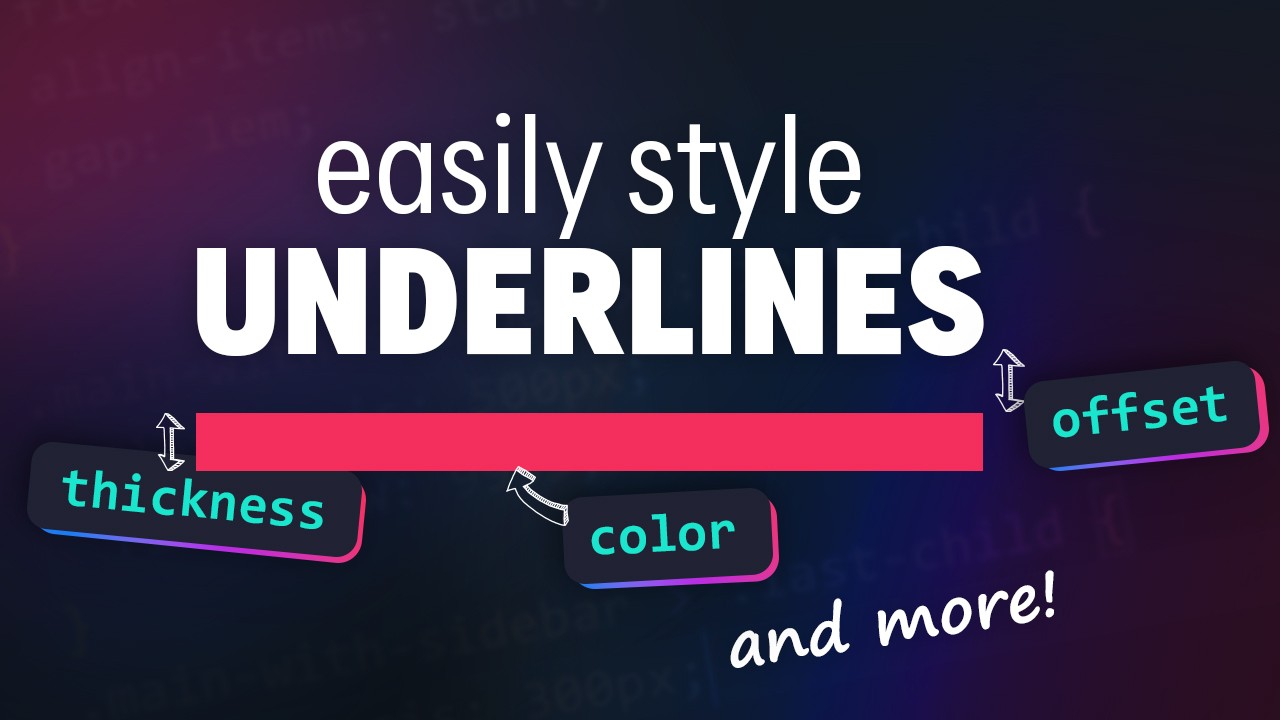 Most people have no idea you can style underlines like this