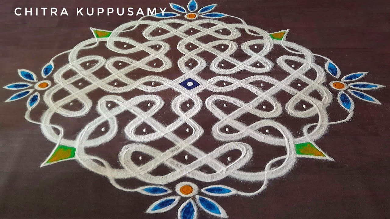 7 Pulli chikku Kolam | Sikku Kolam designs | Chikku Kolangal