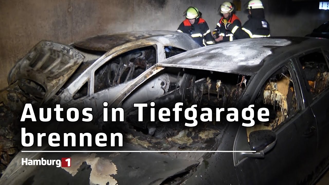 Brand in Rahlstedt: Zwei Autos brennen in Tiefgarage