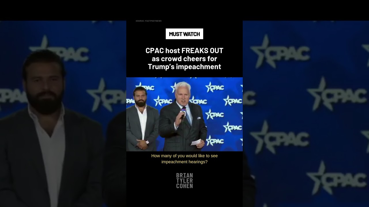 CPAC host FREAKS OUT as crowd cheers for Trump's impeachment