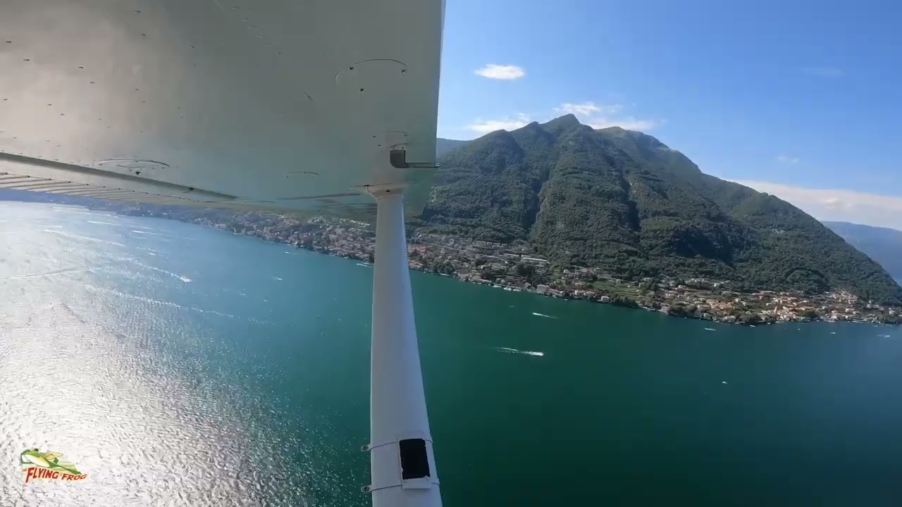 Beautiful Lake Como seaplane flight 