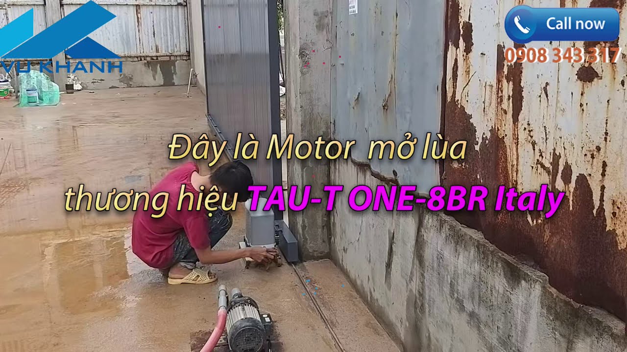 Cổng lùa mở tự động Vũng Tàu - Motor T.A.U T ONE - 8 BR Italy [Cổng tự động Vũ Khanh]