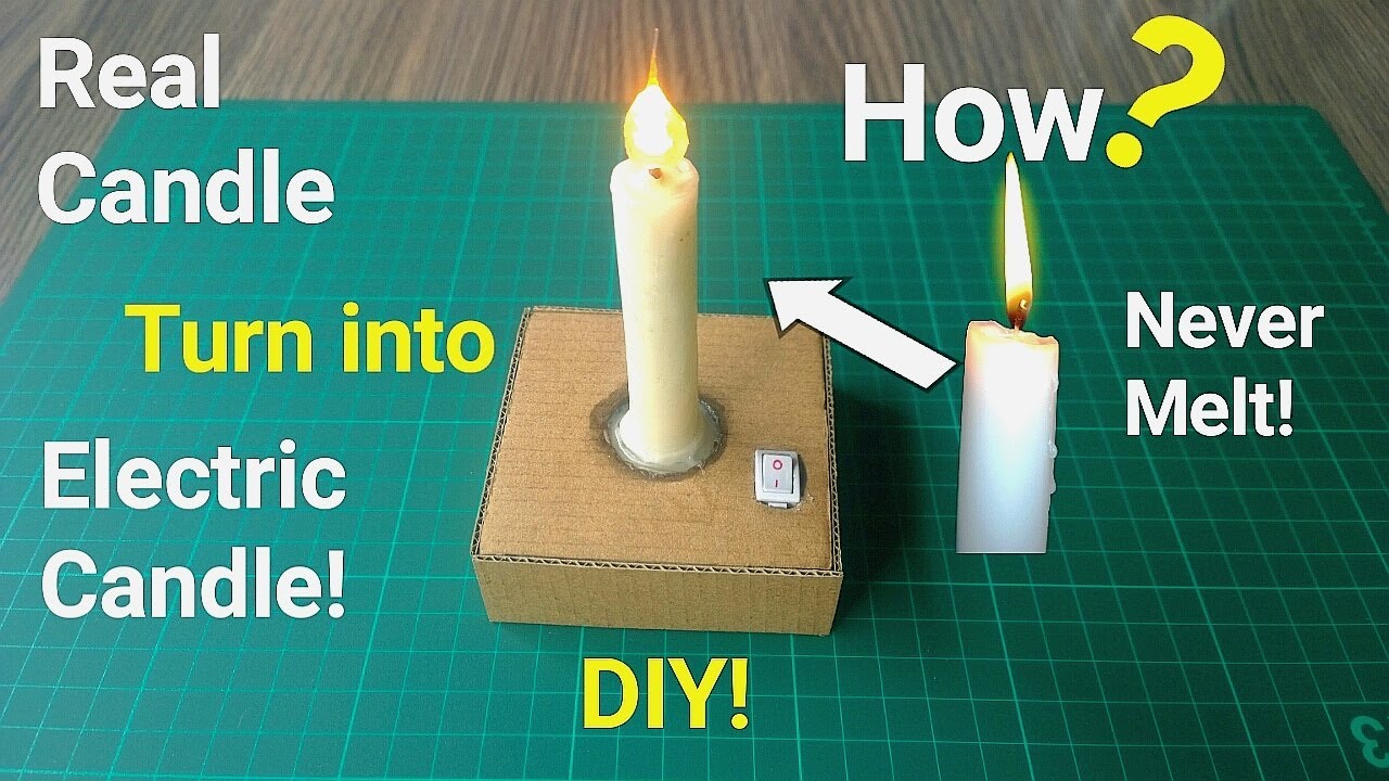 How to turn normal candle into electric candle diy | Making candle new idea | Art and Crafts idea's