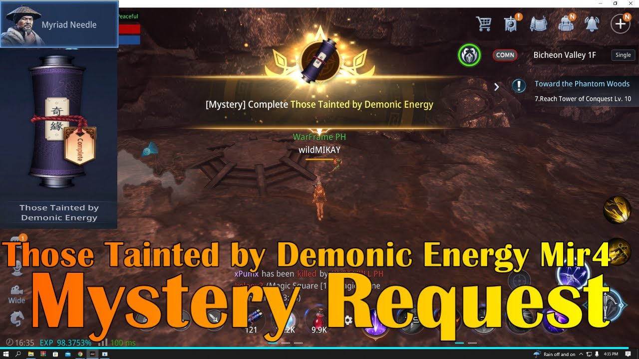 Those Tainted by Demonic Energy- Mystery Quest Complete Guide Mir4-(Myriad Needle)