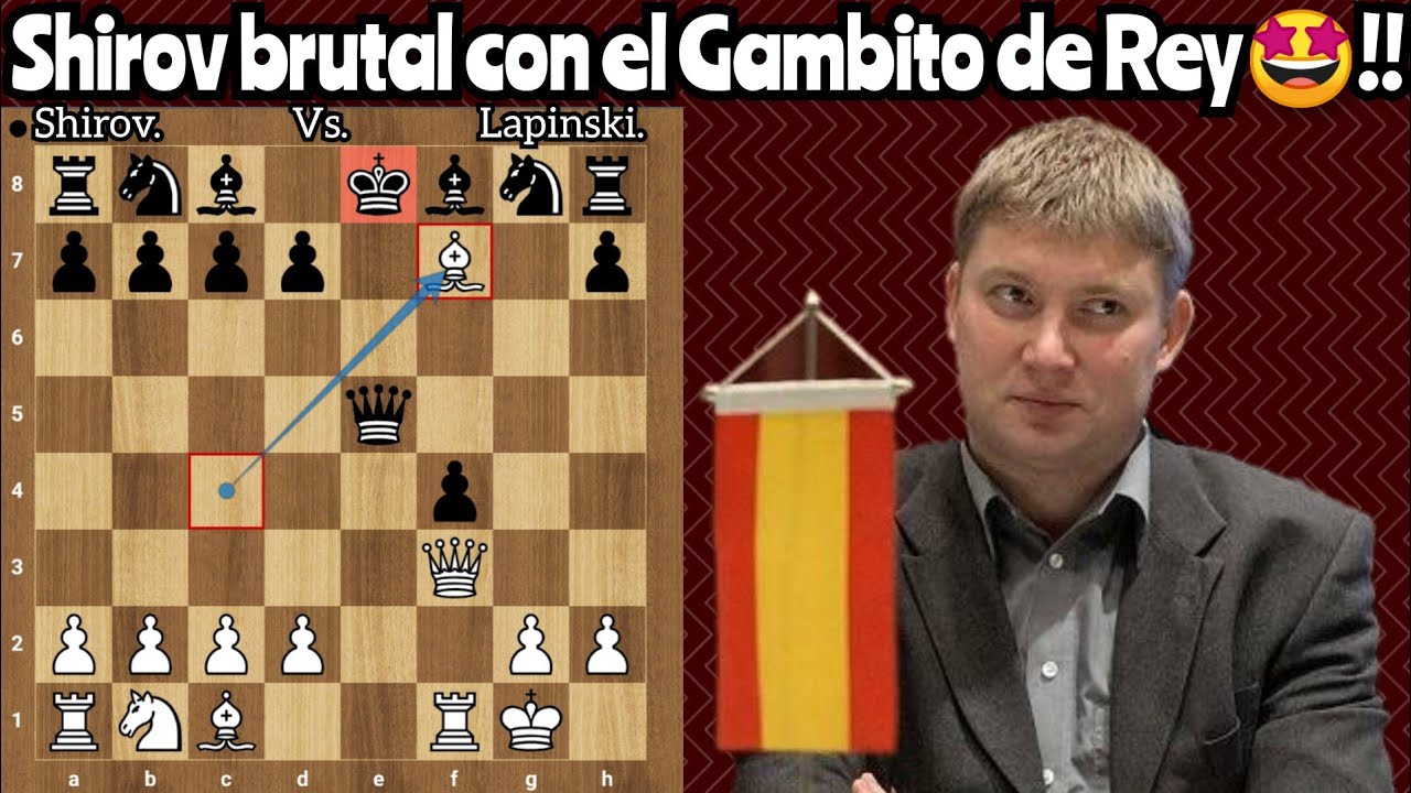 SHIROV Y EL AGRESIVO GAMBITO DE REY UNA COMBINACIÓN LETAL🔥🔥!!! Shirov. vs. Lapinski. 1990.