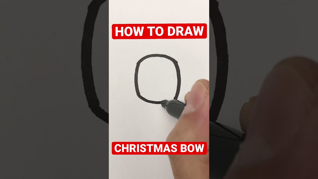 How To Draw Christmas Bow #shorts