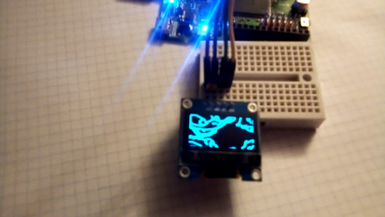 Scroll Oled SSD1306 FPGA  #Icestudio #FPGAwars