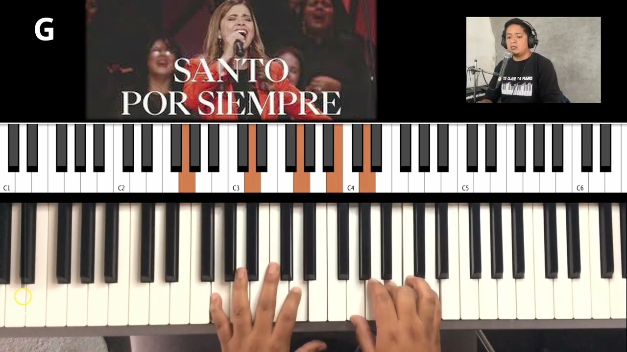 Santo por siempre - la IBI - Piano tutorial Completo  🎹🔥