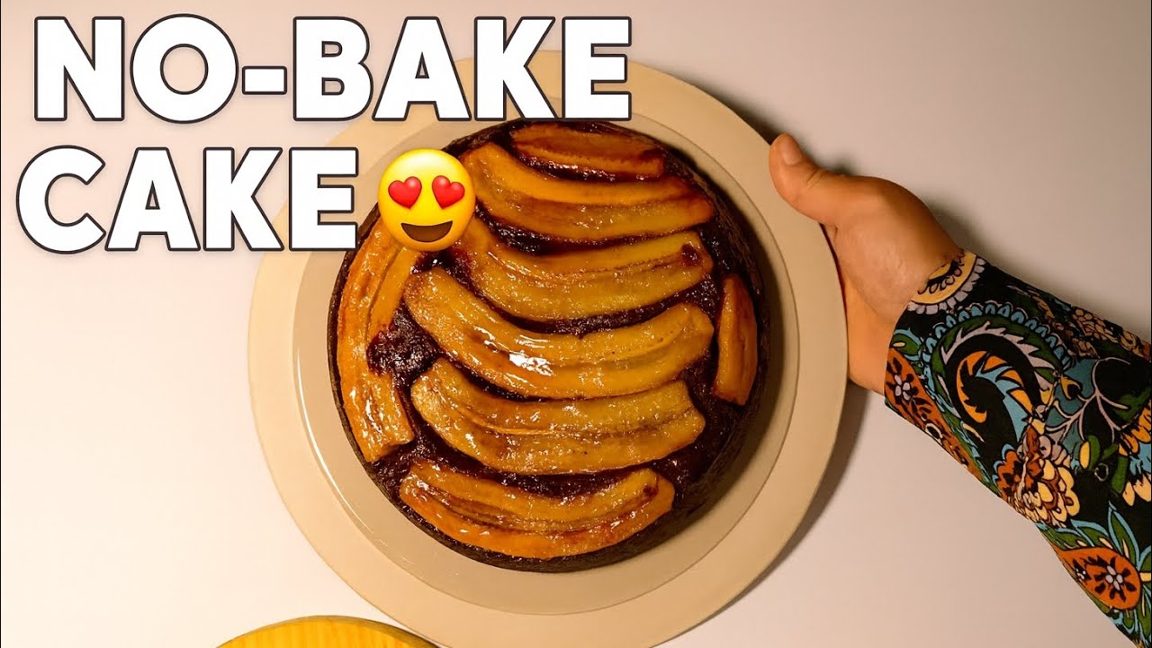 Easy Skillet Banana Chocolate Cake | No Oven Needed!