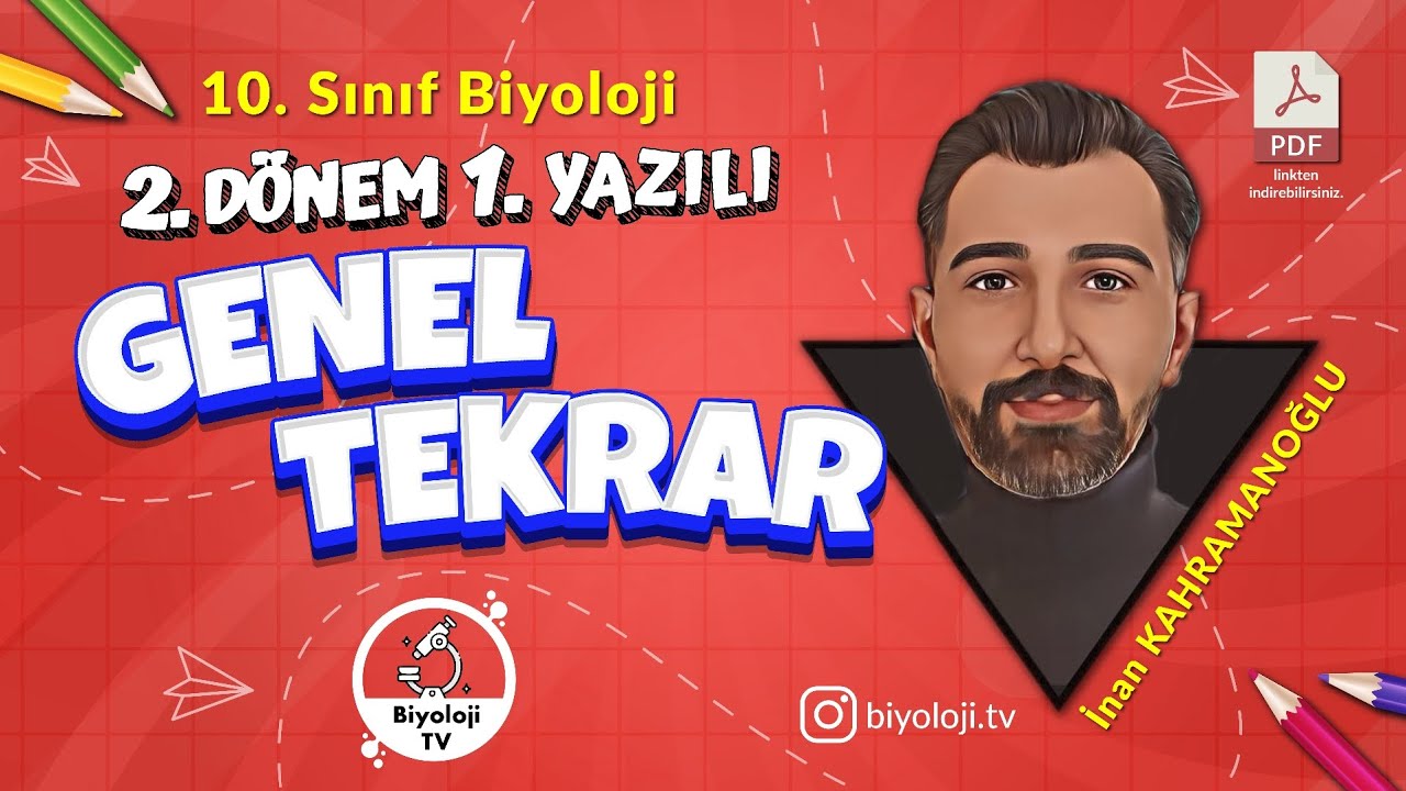10.Sınıf Biyoloji 2.Dönem 1.Yazılı Full Tekrar | Genel Tekrar | 2025