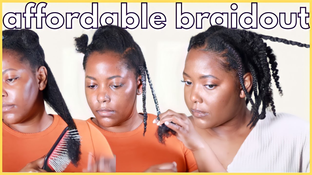 AFFORDABLE PERFECT BRAIDOUT ON 4C NATURAL HAIR | KandidKinks