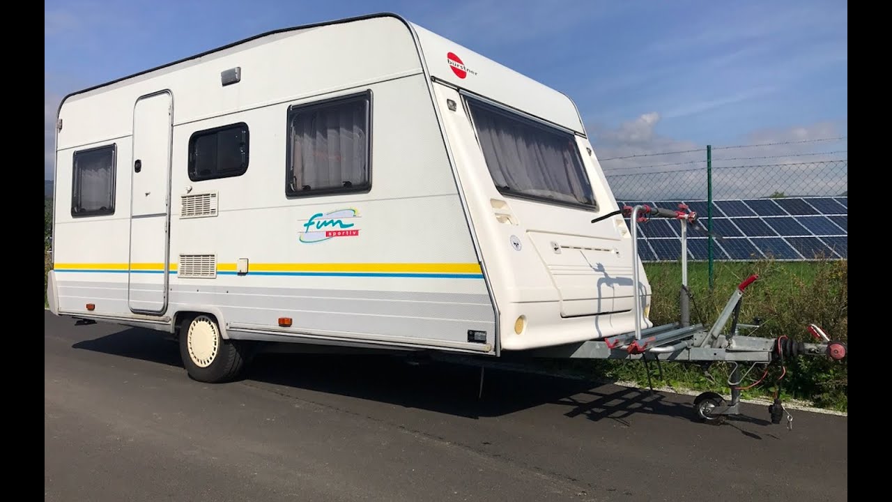 Karavan Burstner 435,1997,stan,držák kol, 2x rozkládací sezení, krásný stav