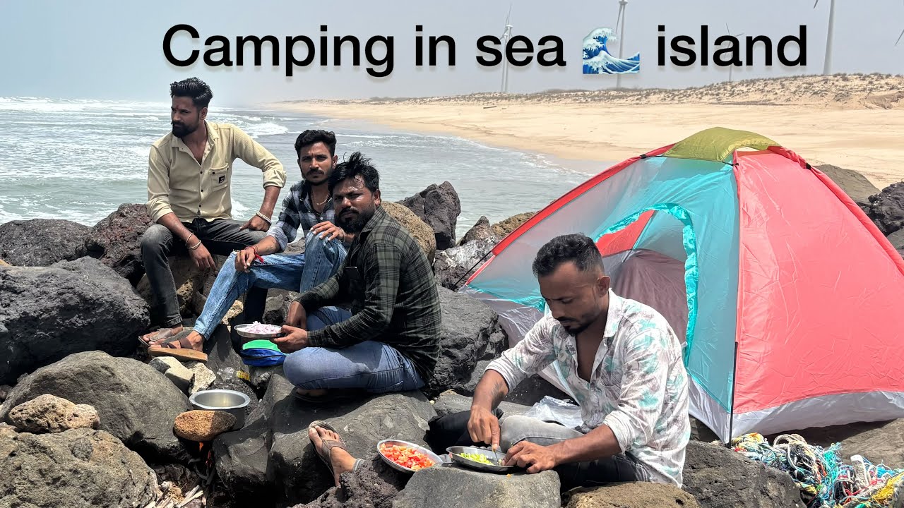 Group Camping🏕️in sea island||#food #deshivlog #Dwarka&hellip;campings&hellip;vlog#travel #vlogs