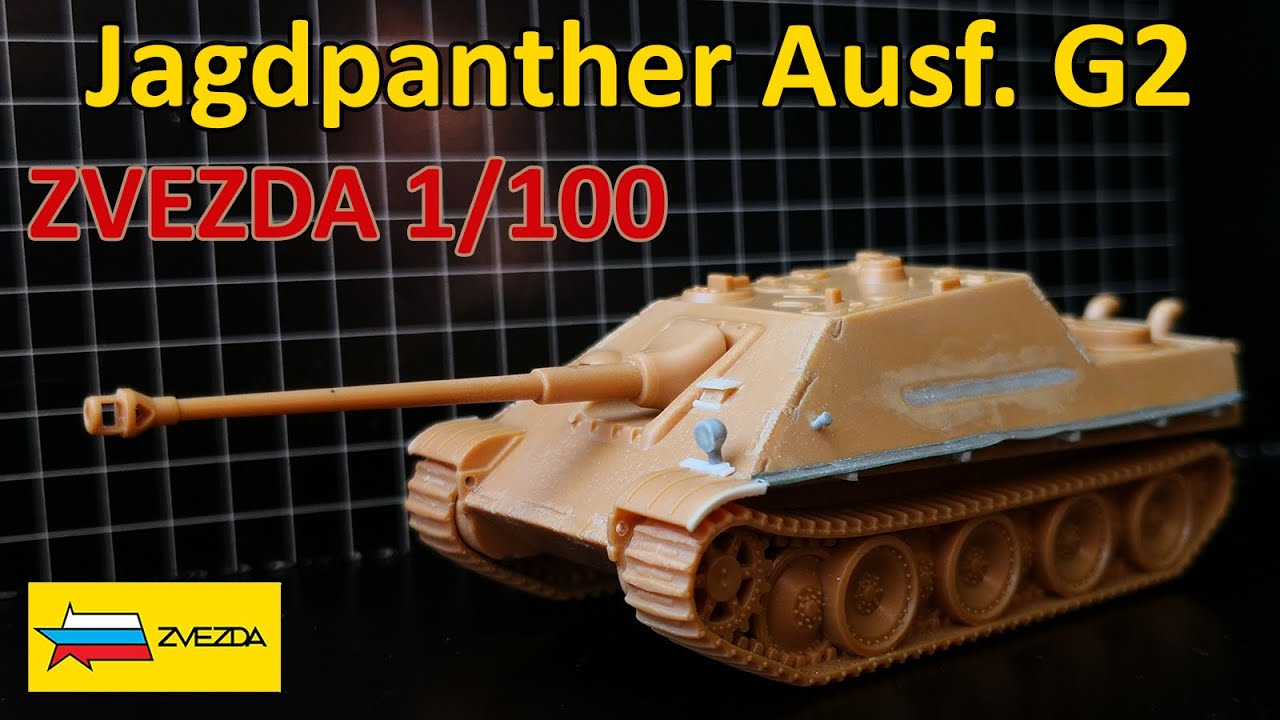 #54 Jagdpanther Ausf.G2 ZVEZDA 1/100 - model building - Part I