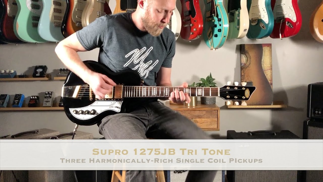 Supro 1275JB Tri Tone Electric Guitar Demo