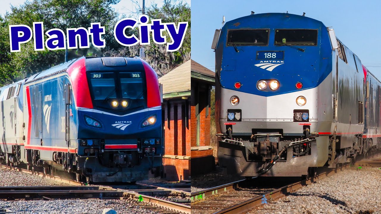 Amtrak Trains in Plant City w/ Shave and a Haircut + CSX Tropicana Intermodal! 