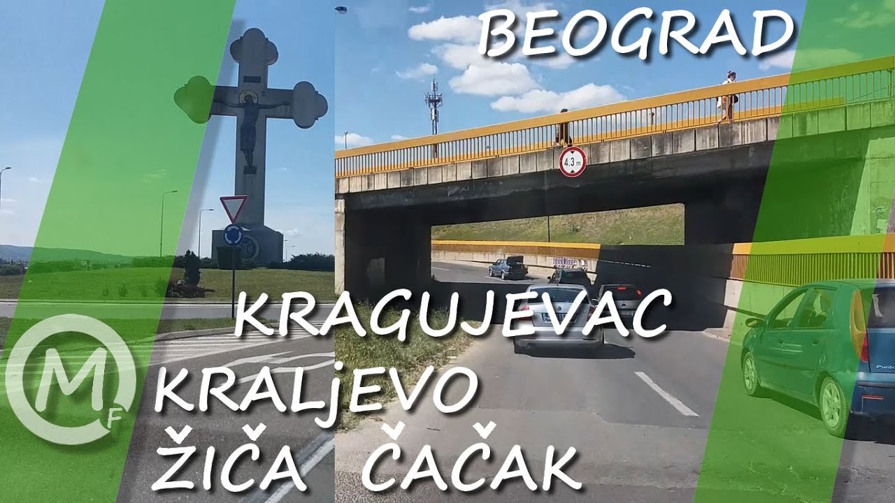 Beograd - Kragujevac - Kraljevo - Žiča - Čačak - Beograd || Time lapse