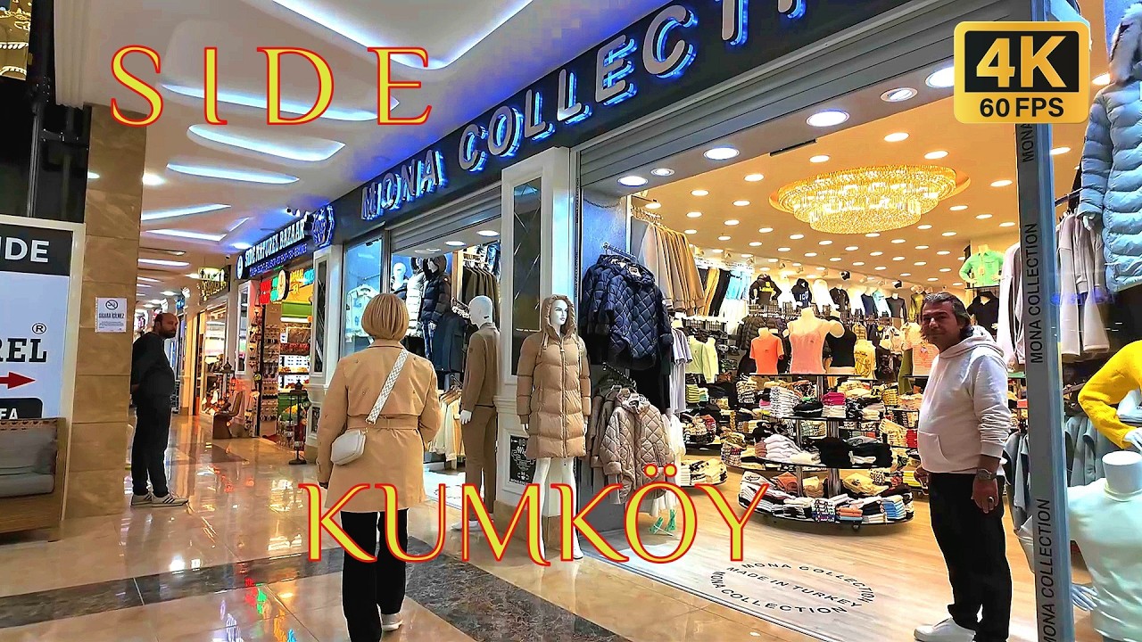 🇹🇷 SIDE NEW MALL KUMKOY & Mall of Side ⚜️ SHOPPING CENTER / REPLIKA MARKET TÜRKIYE #turkey 4K