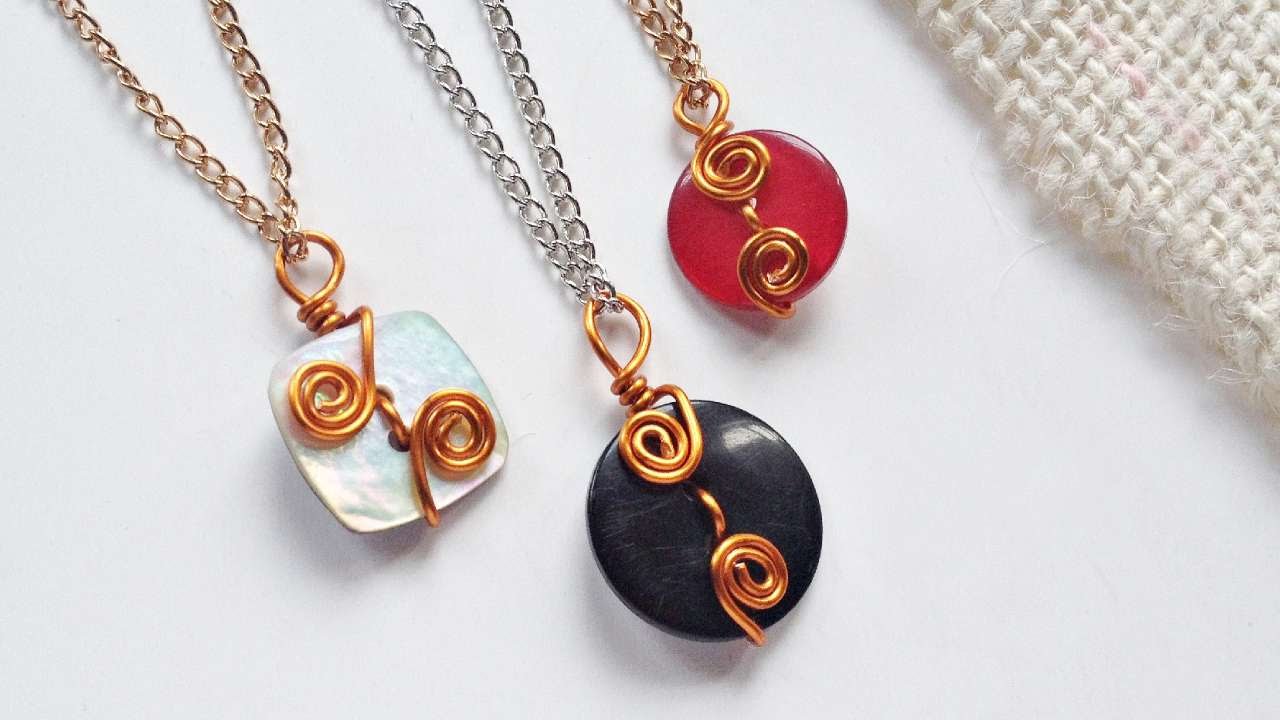 How To Create Wire Wrapped Button Pendants - DIY Crafts Tutorial - Guidecentral